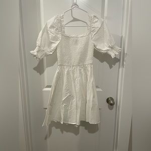 size small white dress. perfect for a bride to be. never worn!